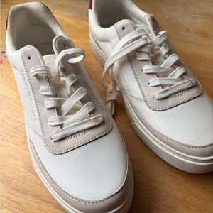 Tommy Hilfiger White and Cream Sneakers